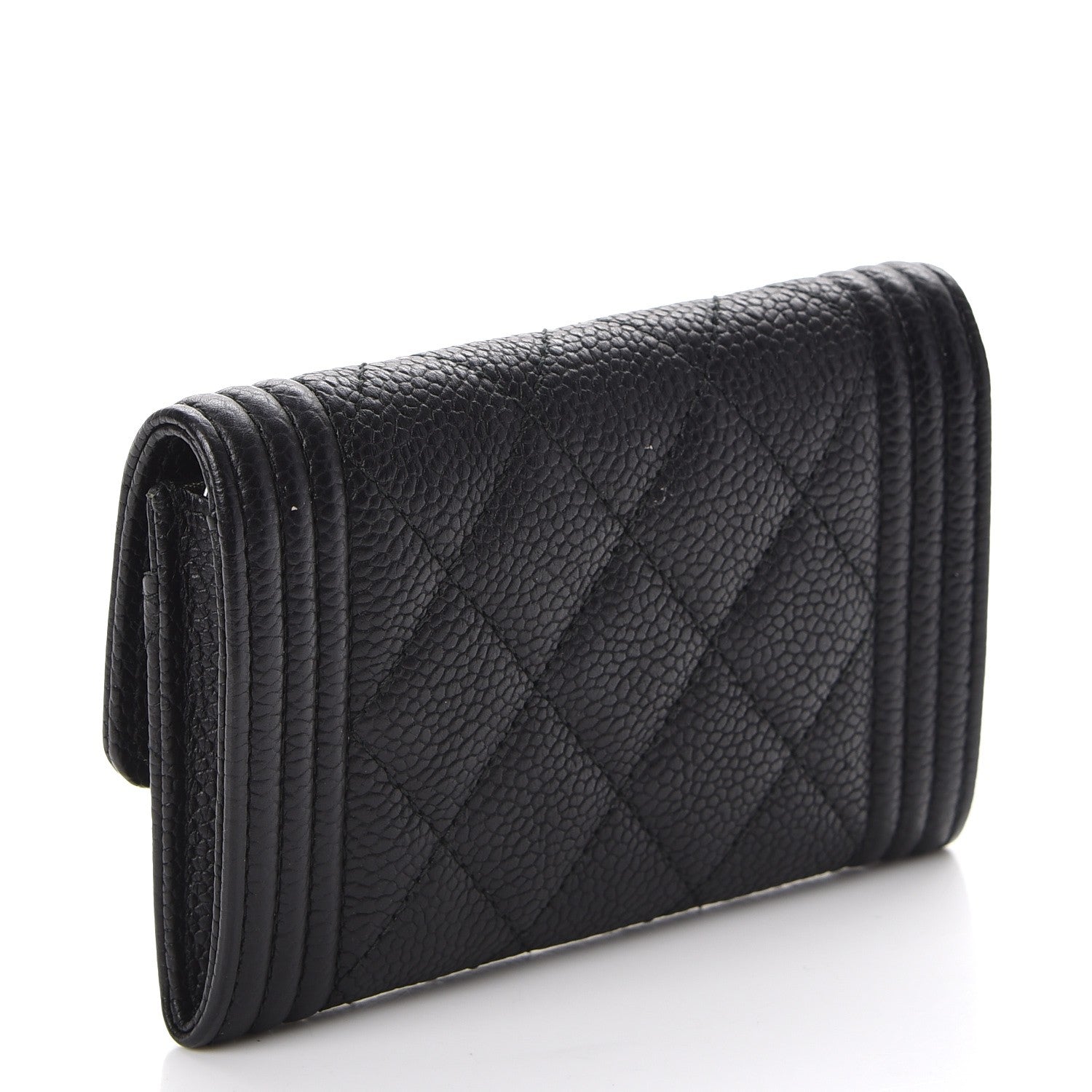 Chanel Caviar Quilted Boy Flap Card Holder Black 3 of 9