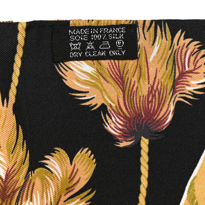 Hermes Silk Brazil Maxi Twilly Black Kaki Vieil 5 of 5