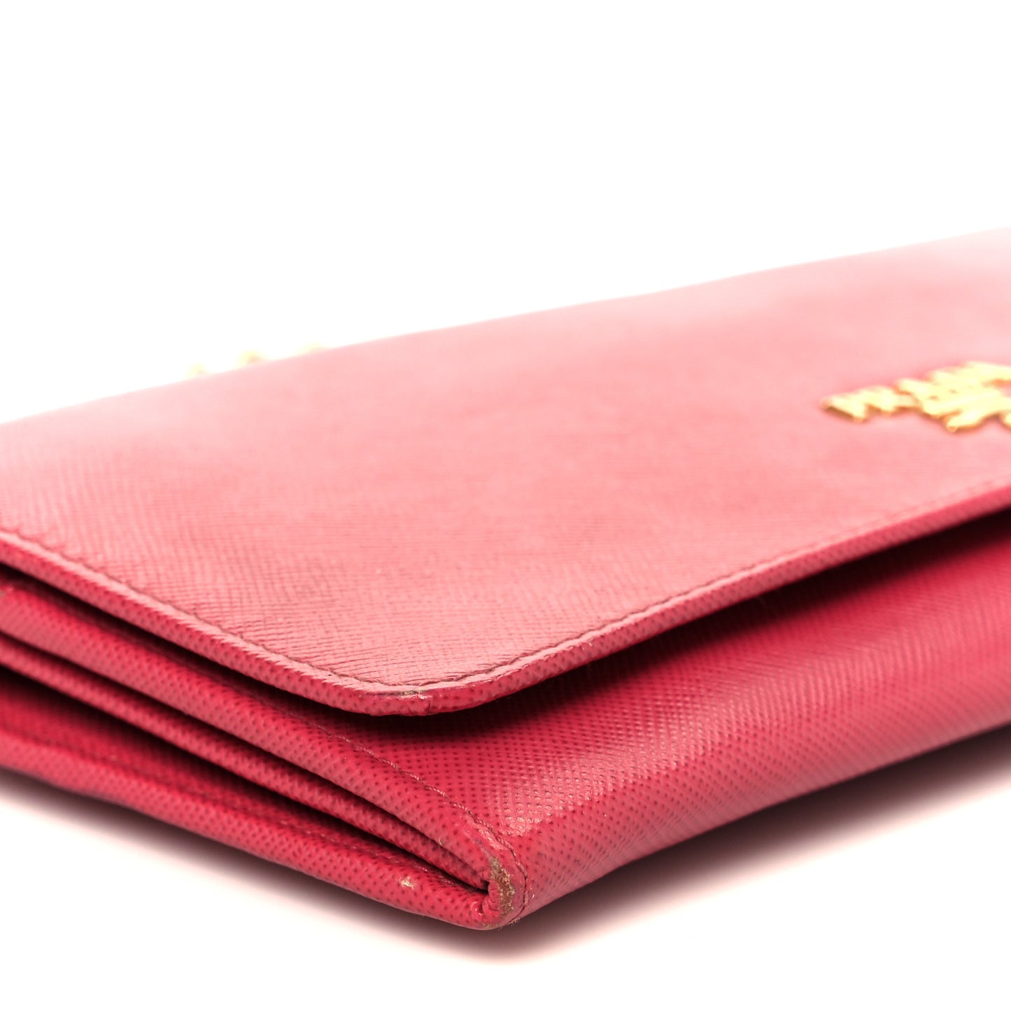 Saffiano Metal Oro Chain Wallet Peonia