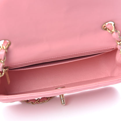 Chanel Lambskin Quilted Mini Rectangular Flap Pink 5 of 12