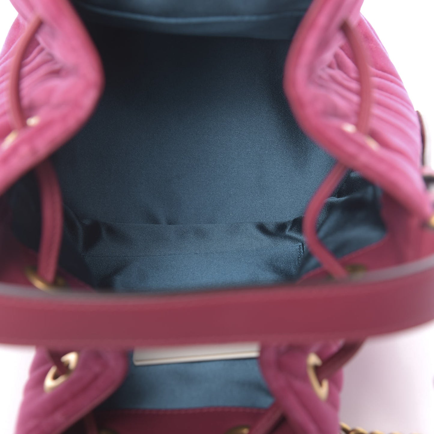 Velvet Matelasse GG Marmont Bucket Bag Light Raspberry Rose