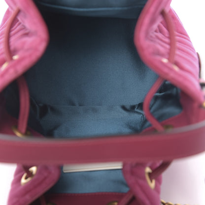 Gucci Velvet Matelasse GG Marmont Bucket Bag Light Raspberry Rose 5 of 10