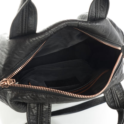 Alexander Wang Pebbled Lambskin Rocco Black Rose Gold Hardware 6 of 7