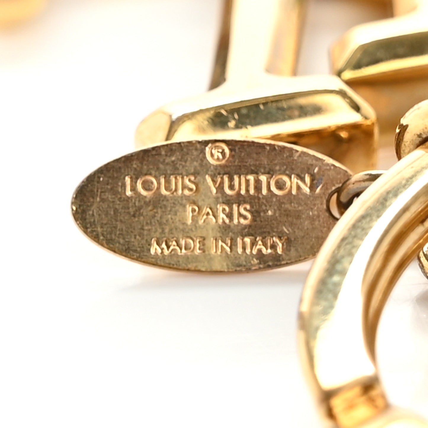 LV Facettes Bag Charm Key Holder Gold