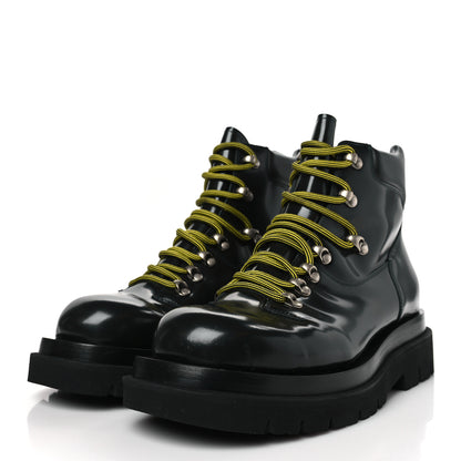Bottega Veneta Calfskin Mens Lace Up The Lug Ankle Boots 45 Black 3 of 8