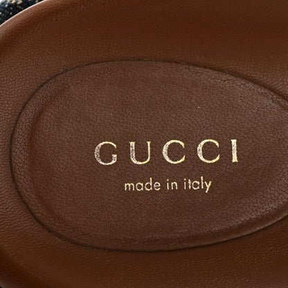 Gucci New Denim GG Monogram Angelina Platform 55mm Slide Sandals 41 Blue Tea 8 of 9