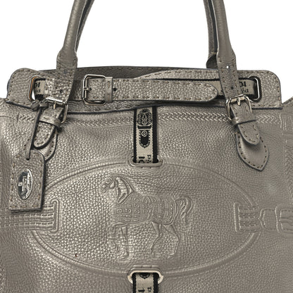 Fendi Cuoio Romano Selleria Large Villa Borghese Tote Peltro 8 of 11