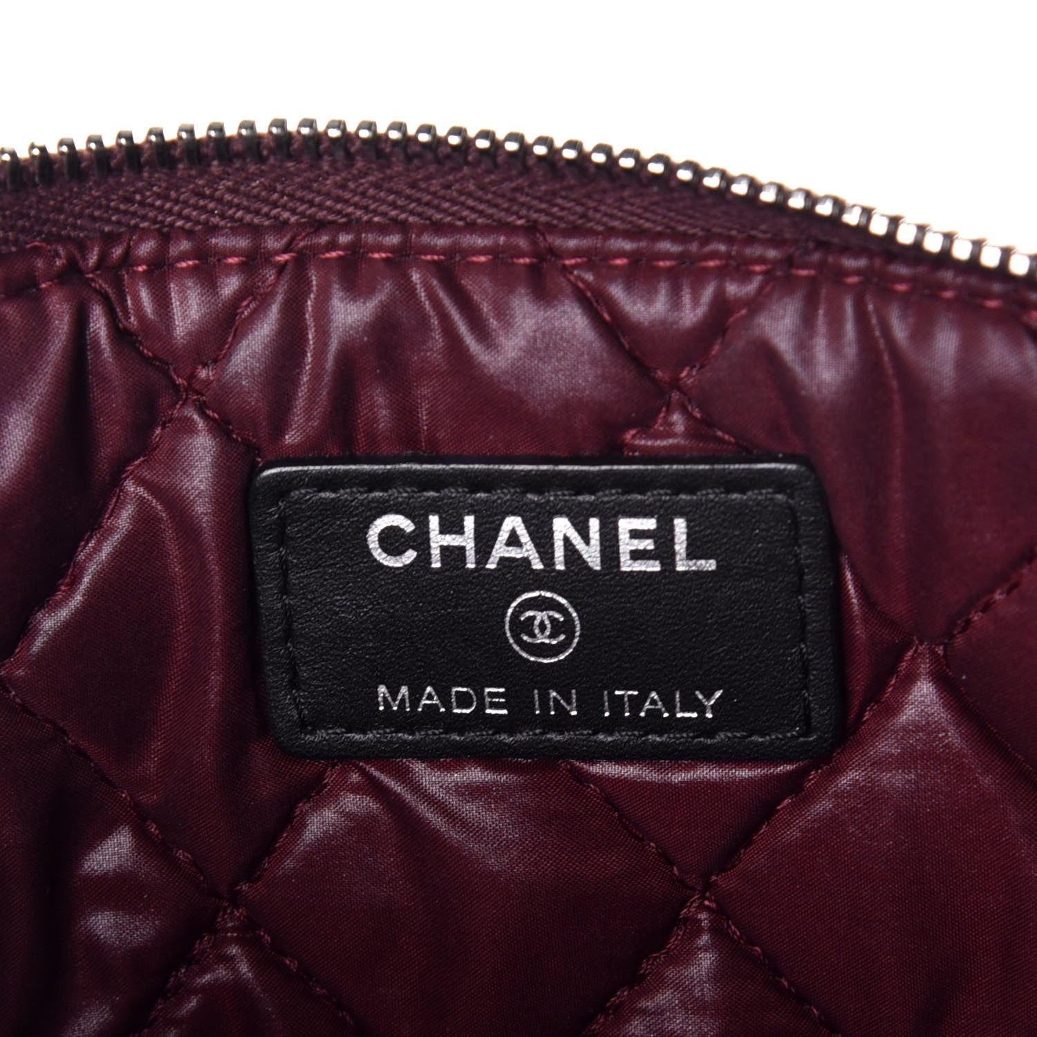 Chanel Nylon Quilted Medium Cosmetic Case Black 6 of 9