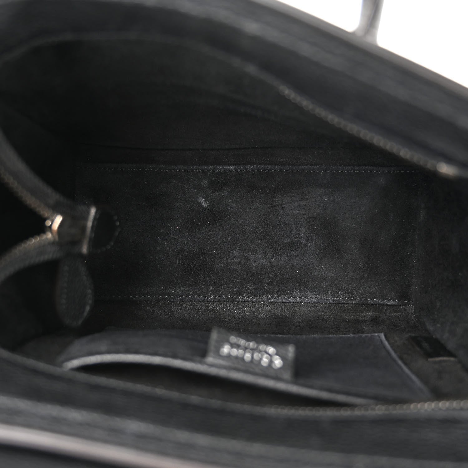 Celine Drummed Calfskin Nano Luggage Black 5 of 12