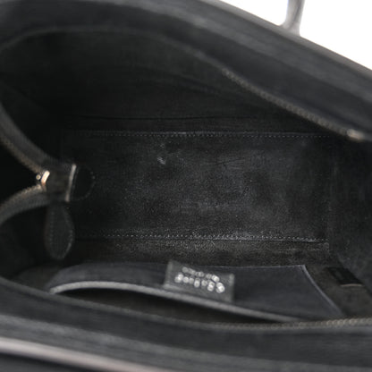 Celine Drummed Calfskin Nano Luggage Black 5 of 12