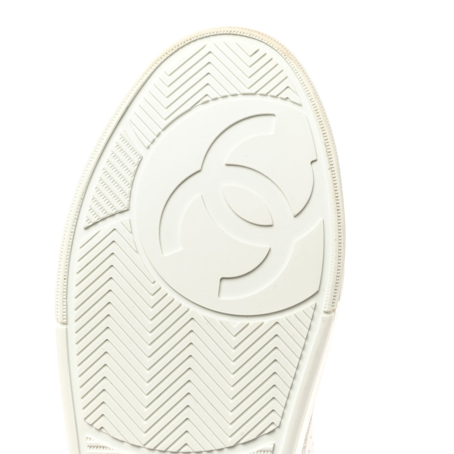 Calfskin CC Womens Sneakers 36.5 White