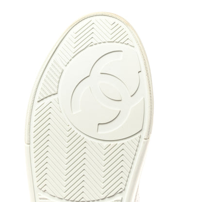 Chanel Calfskin CC Womens Sneakers 36.5 White 8 of 9