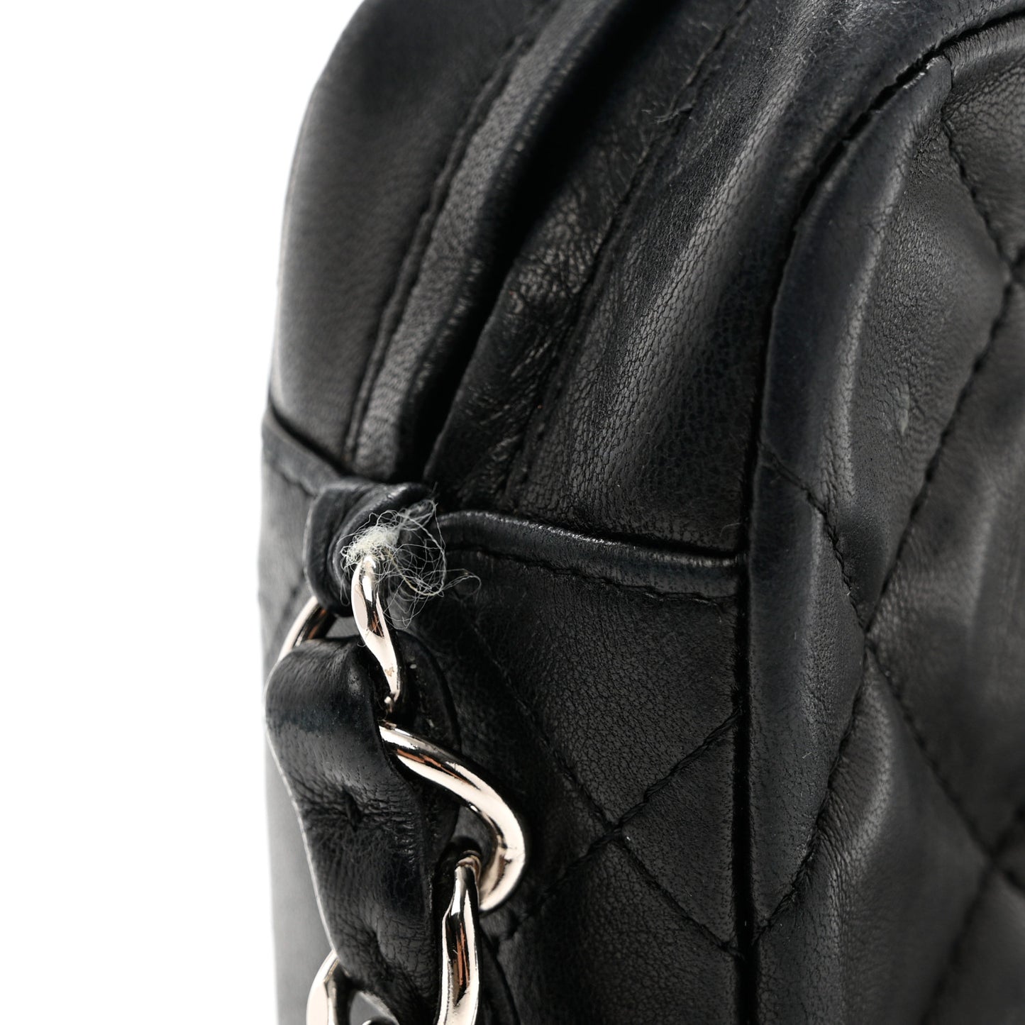 Lambskin Quilted Small Timeless Camera Case Black