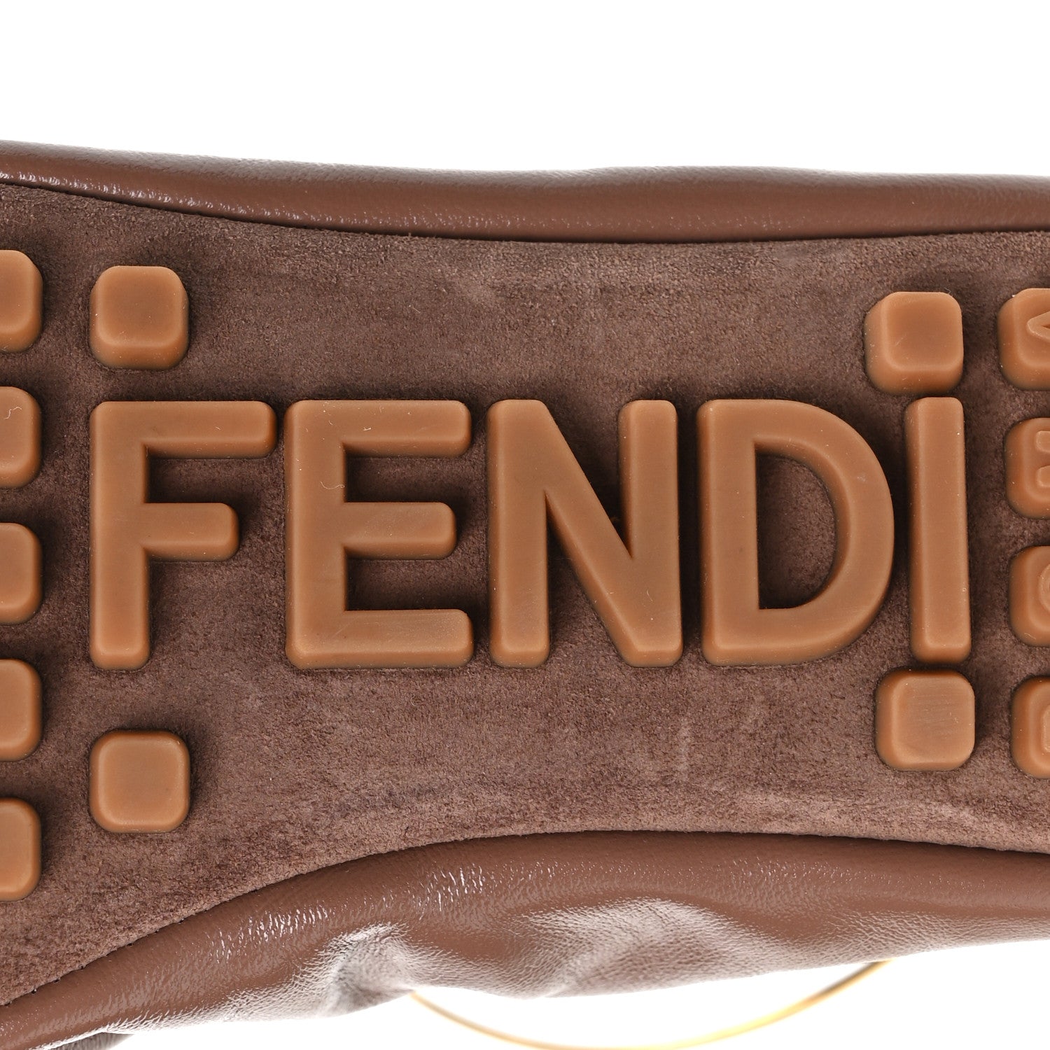 Fendi Vitello Filo Ballerina Flats 35 Brown 7 of 9