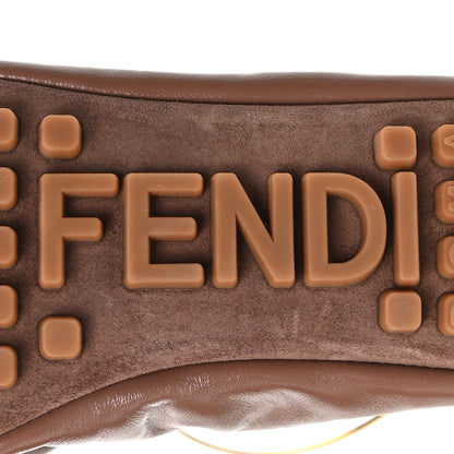 Fendi Vitello Filo Ballerina Flats 35 Brown 7 of 9