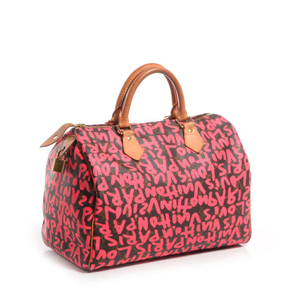 Louis Vuitton Monogram Graffiti Speedy 30 Fuchsia 3 of 7