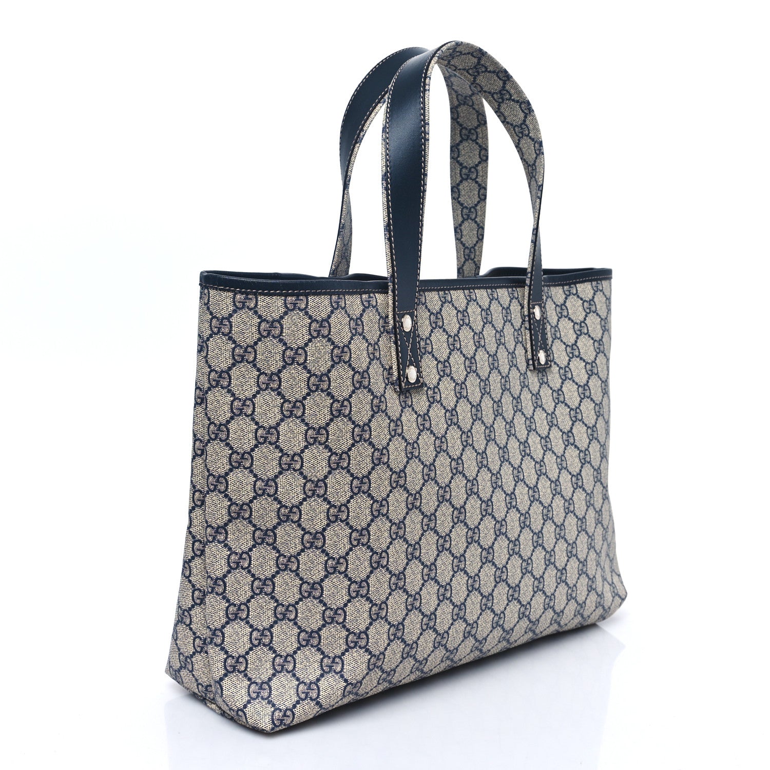 Gucci GG Plus Monogram Medium Signature Web Loop Tote Navy 3 of 11