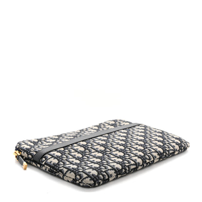 Christian Dior Oblique Pouch Clutch Blue 4 of 8