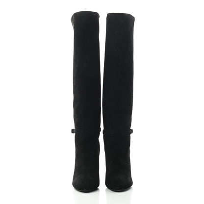 Saint Laurent Suede Knee High Boots 40 Black 2 of 8