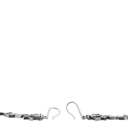 Saint Laurent Metal Monogram Palm Earrings Silver 3 of 4