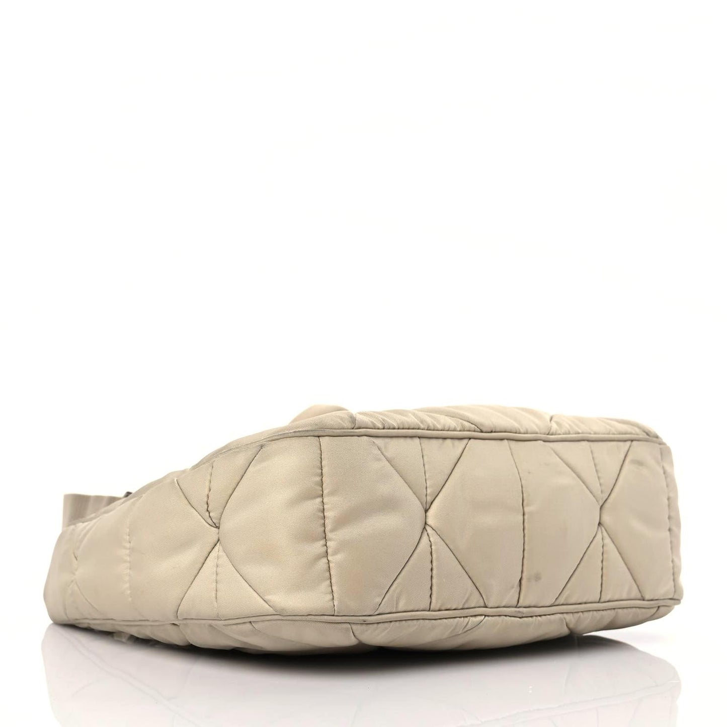 Re-Nylon Triangle Quilted Padded Patchwork System Shoulder Bag Deserto