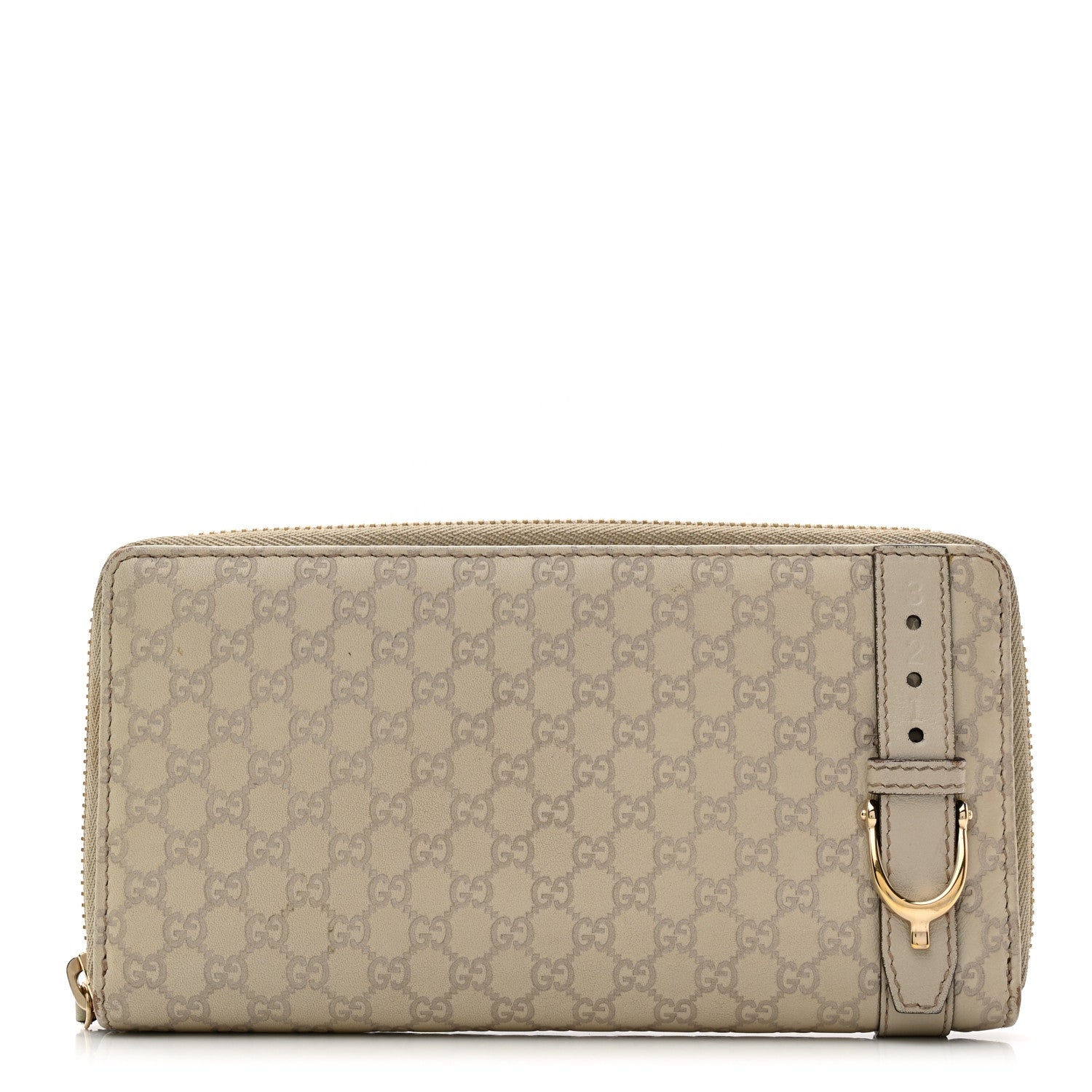 Gucci Microguccissima Nice Zip Around Wallet Off White 1 of 12