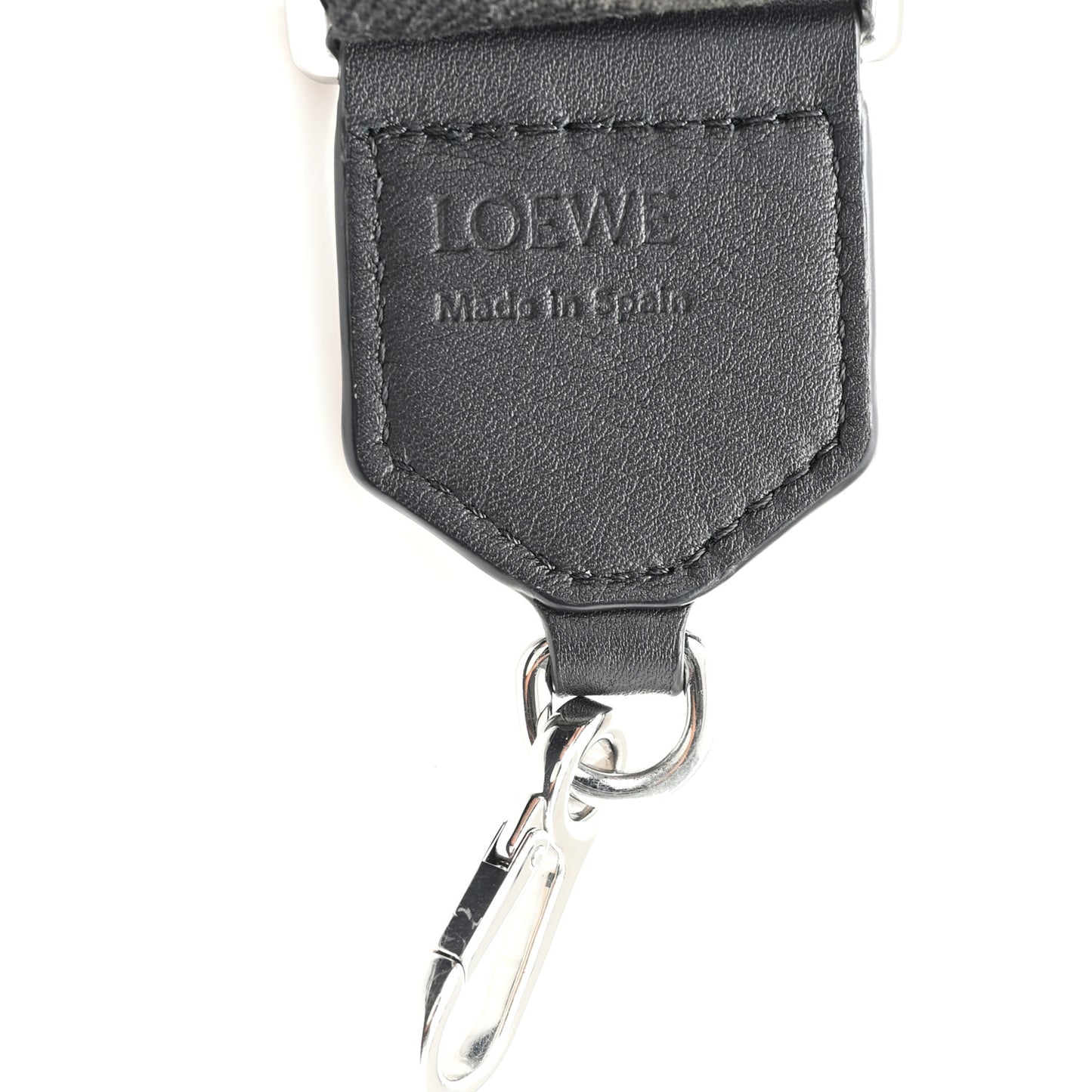 Calfskin Jacquard Webbing Anagram Strap Black