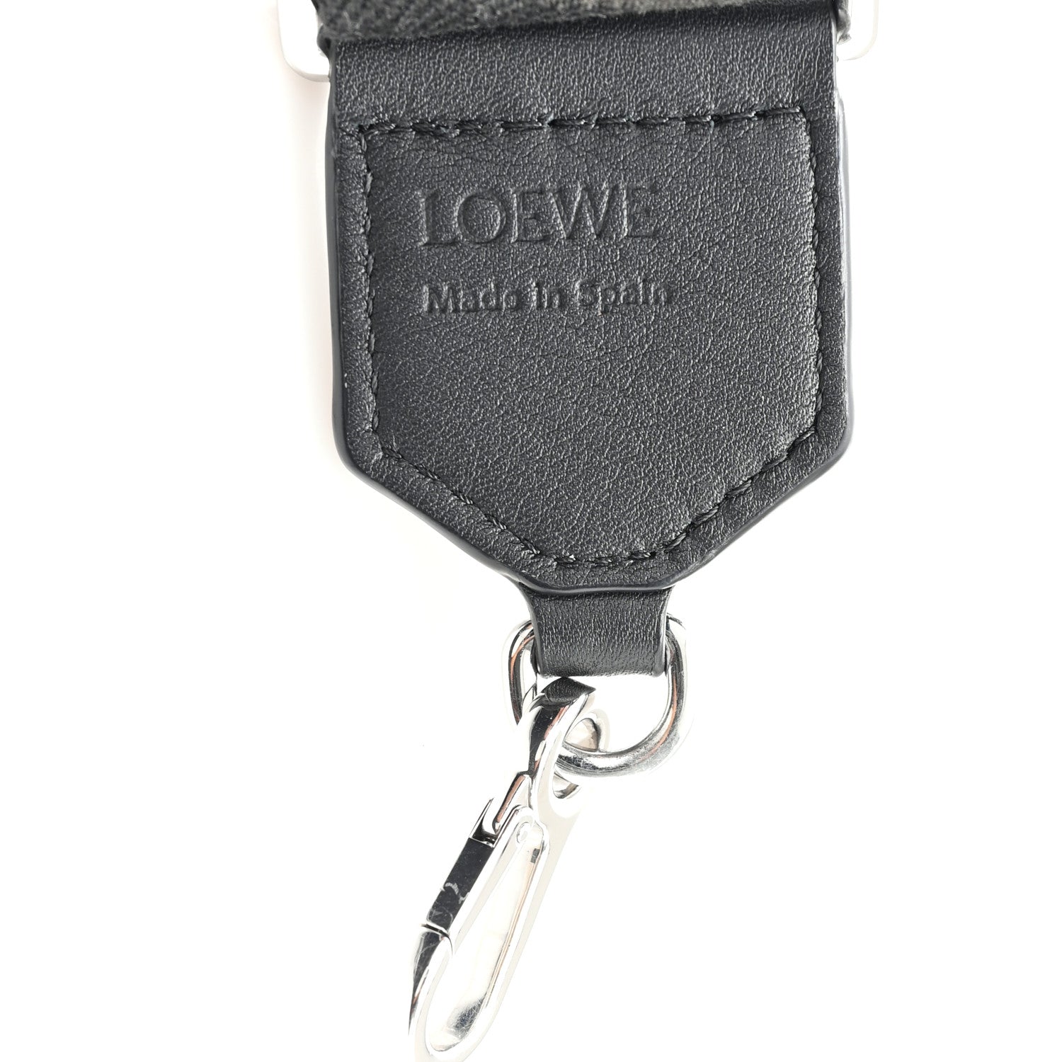 Loewe Calfskin Jacquard Webbing Anagram Strap Black 3 of 6