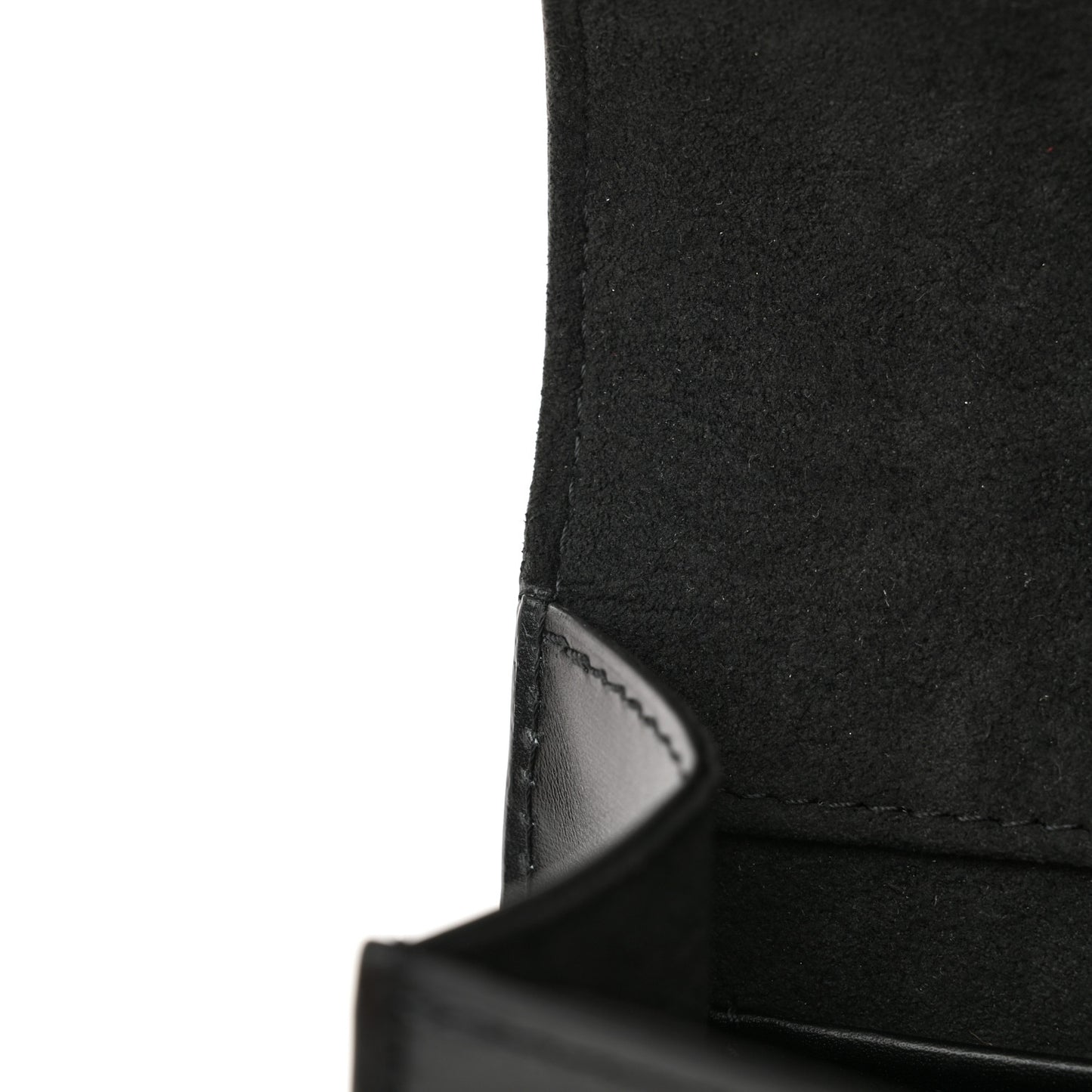 Calfskin Fleur De Lys Pochette Chain Louise Black