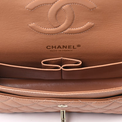 Chanel Caviar Quilted Medium Double Flap Dark Beige 4 of 5