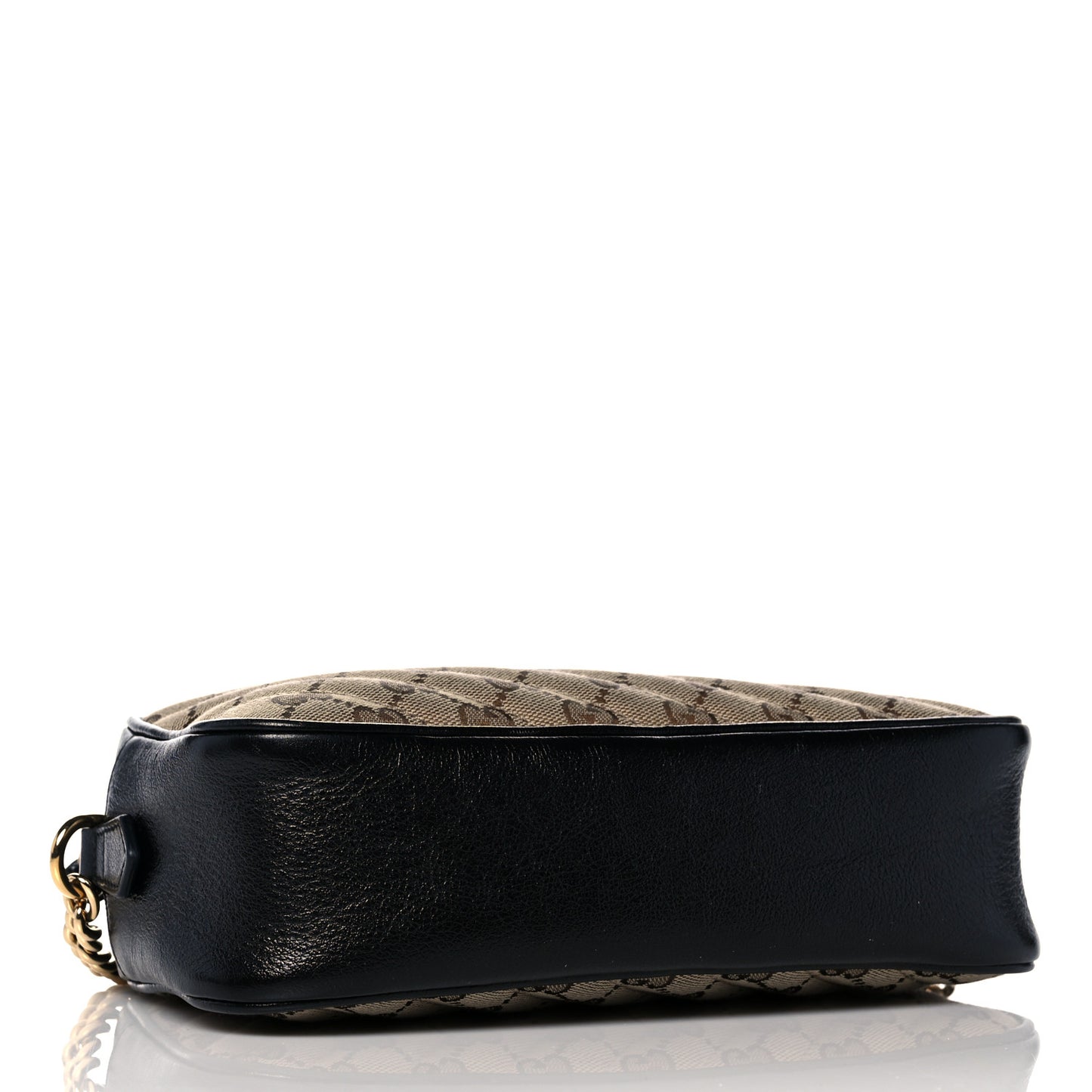 Monogram Matelasse Diagonal Small GG Marmont Chain Shoulder Bag Beige Black