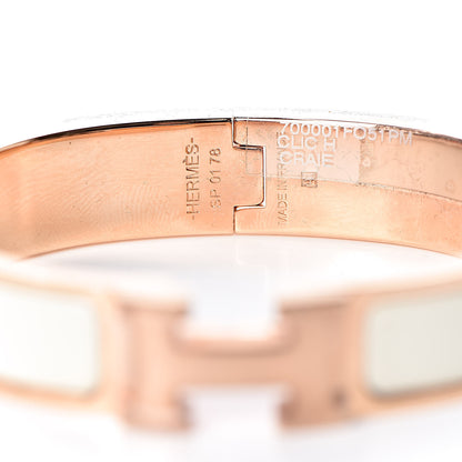 Hermes Enamel Narrow Clic Clac H Bracelet PM Craie 4 of 6