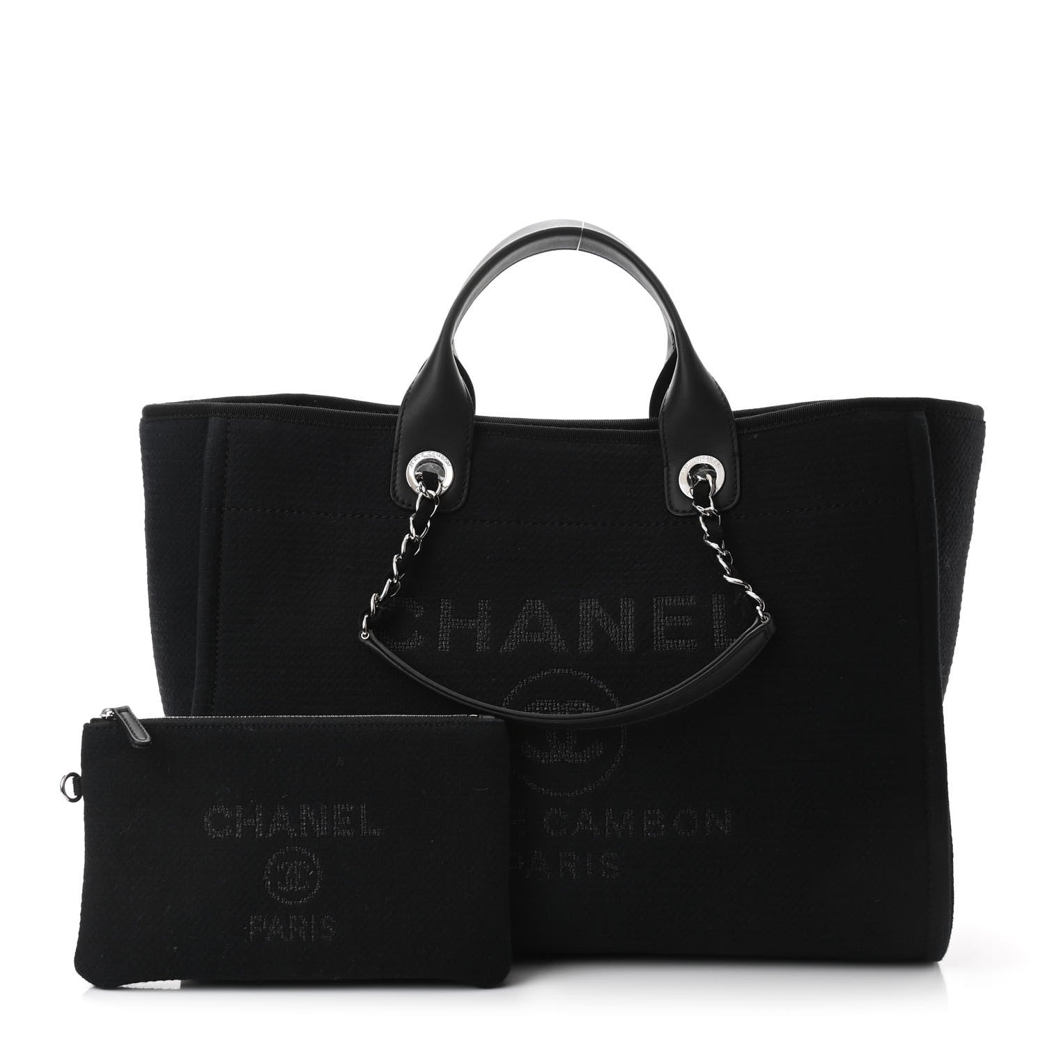 Chanel Mixed Fibers Large Deauville Tote Black 1 of 10