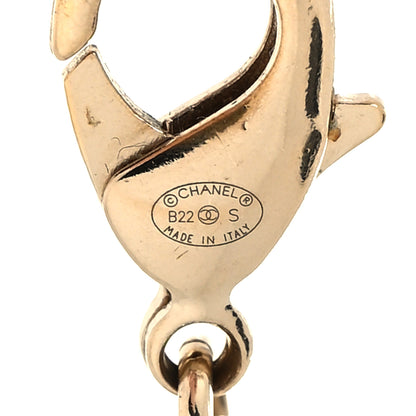 Chanel Metal Enamel Chain CC Choker Gold White 5 of 5