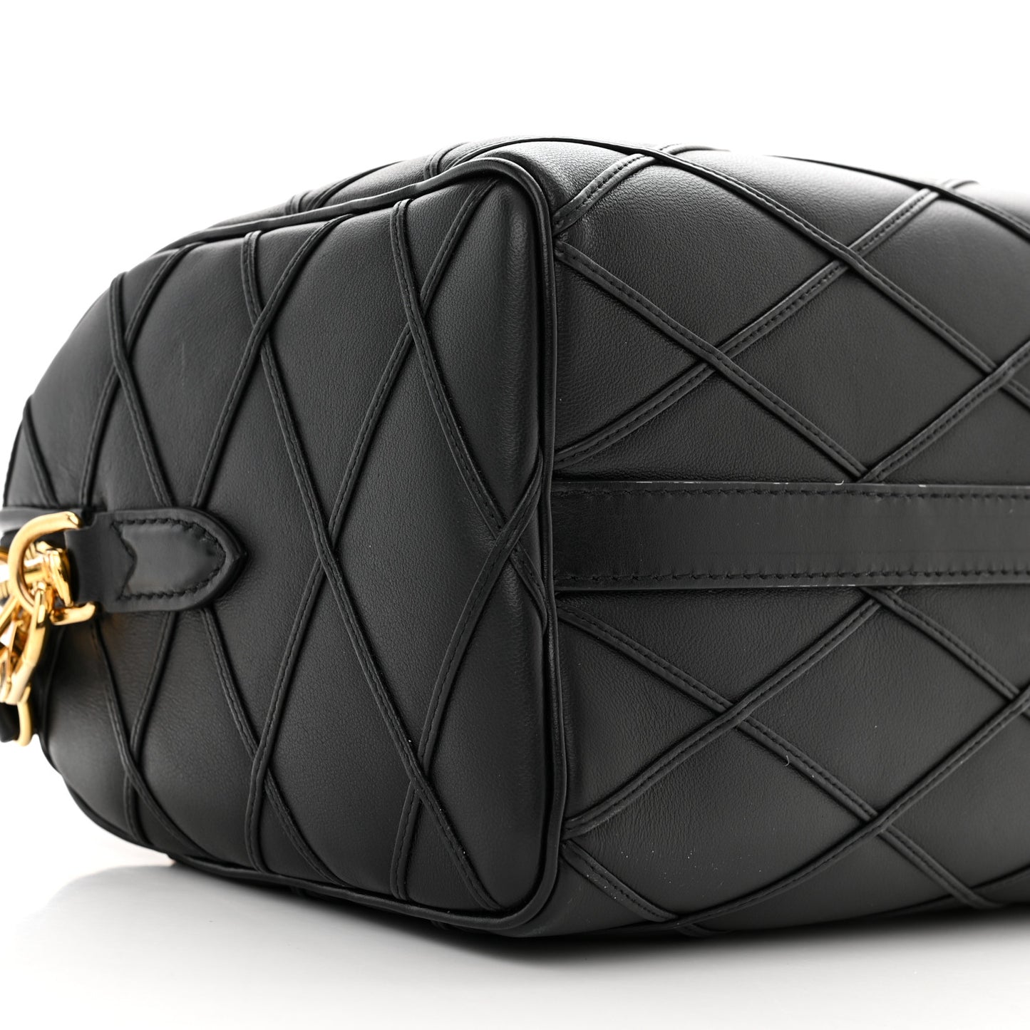 Lambskin Malletage Speedy Bandouliere 25 Black