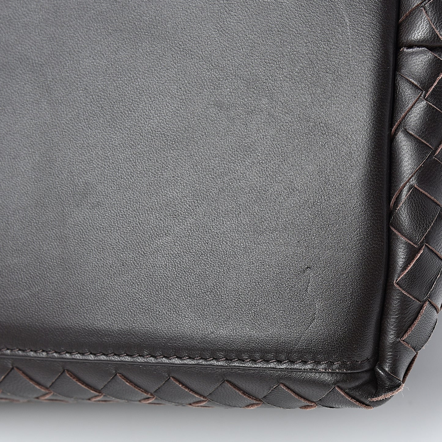 Nappa Intrecciato Large Top Handle Tote Ebano