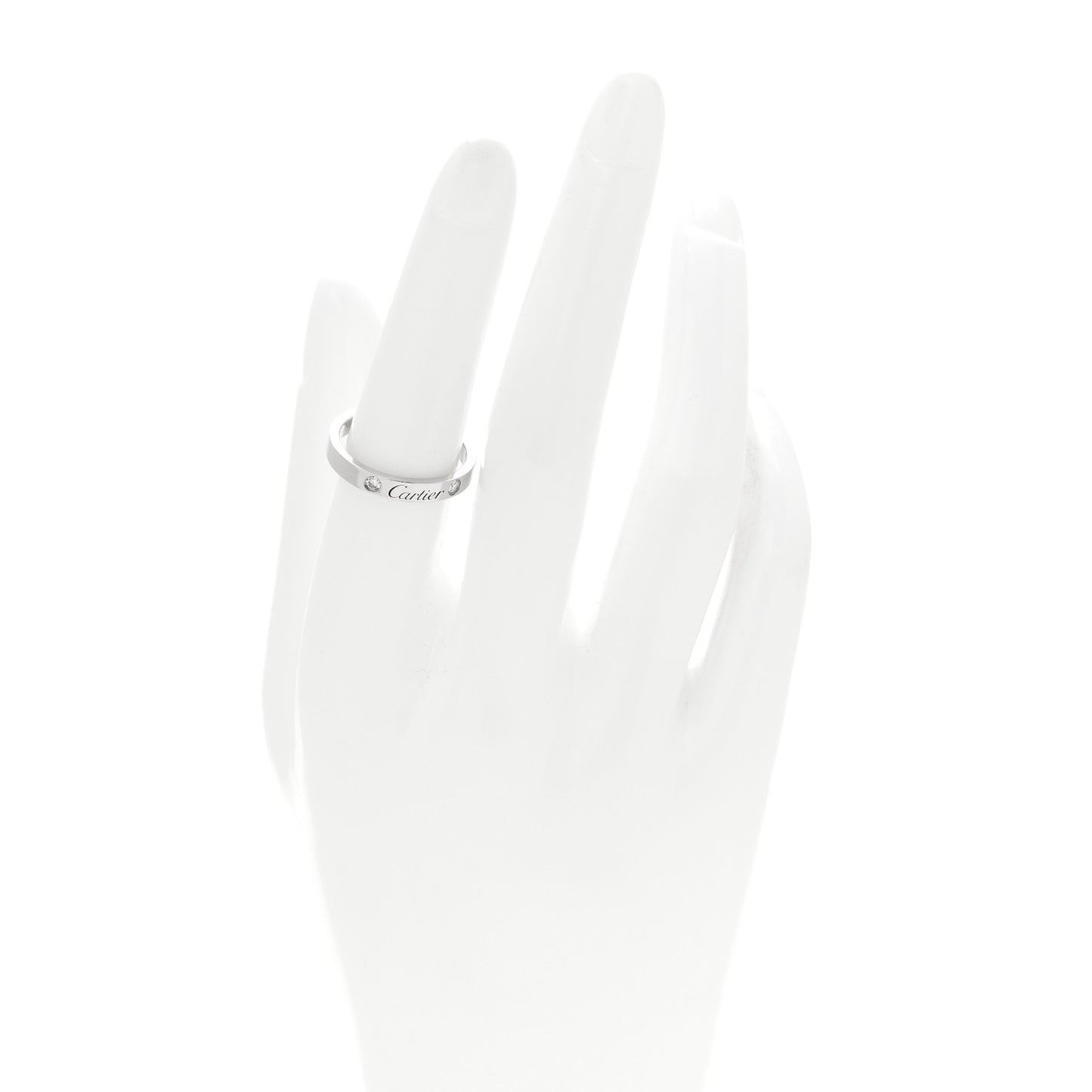 Platinum 2 Diamond 3mm C De Cartier Wedding Band Ring 54 7