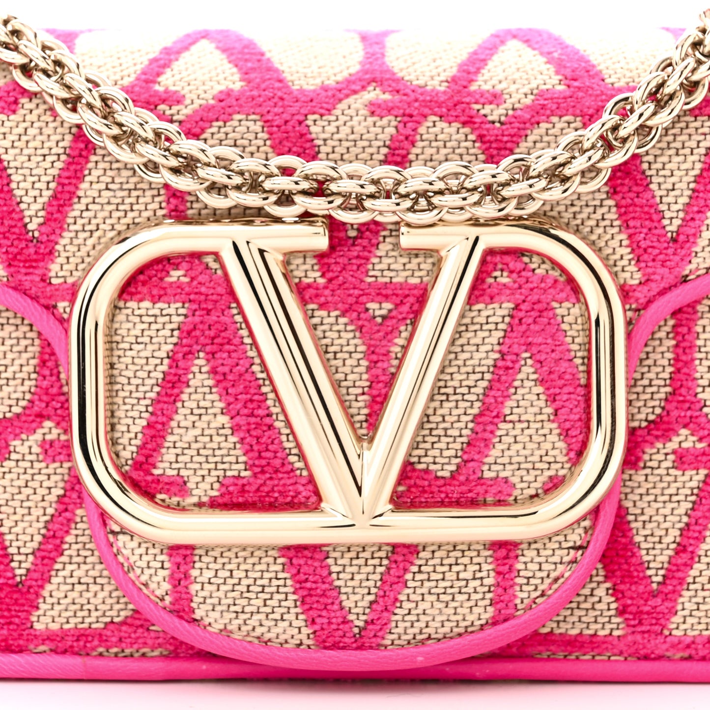 Toile Iconographe Goatskin Vlogo Small Loco Shoulder Bag Natural Pink PP
