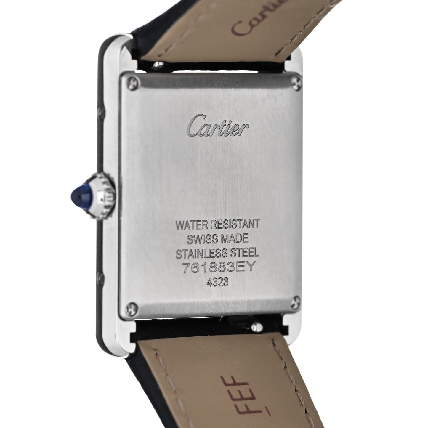 Stainless Steel Calfskin 25mm Must de Cartier Tank Quartz Watch
