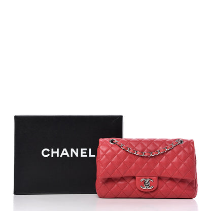 Chanel Caviar Quilted Medium Double Flap Red 10 of 11