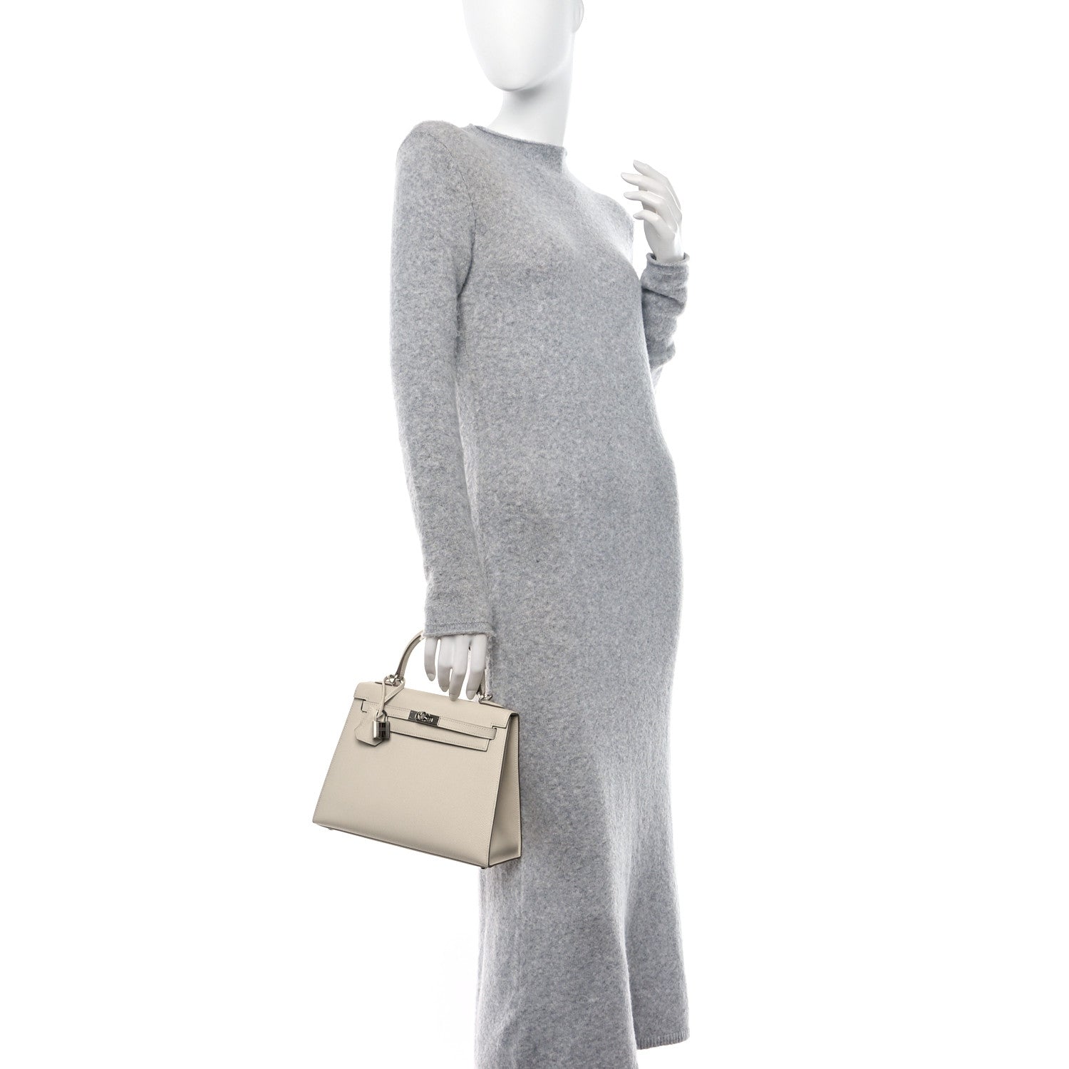 Hermes Epsom Kelly Sellier 25 Craie 2 of 12