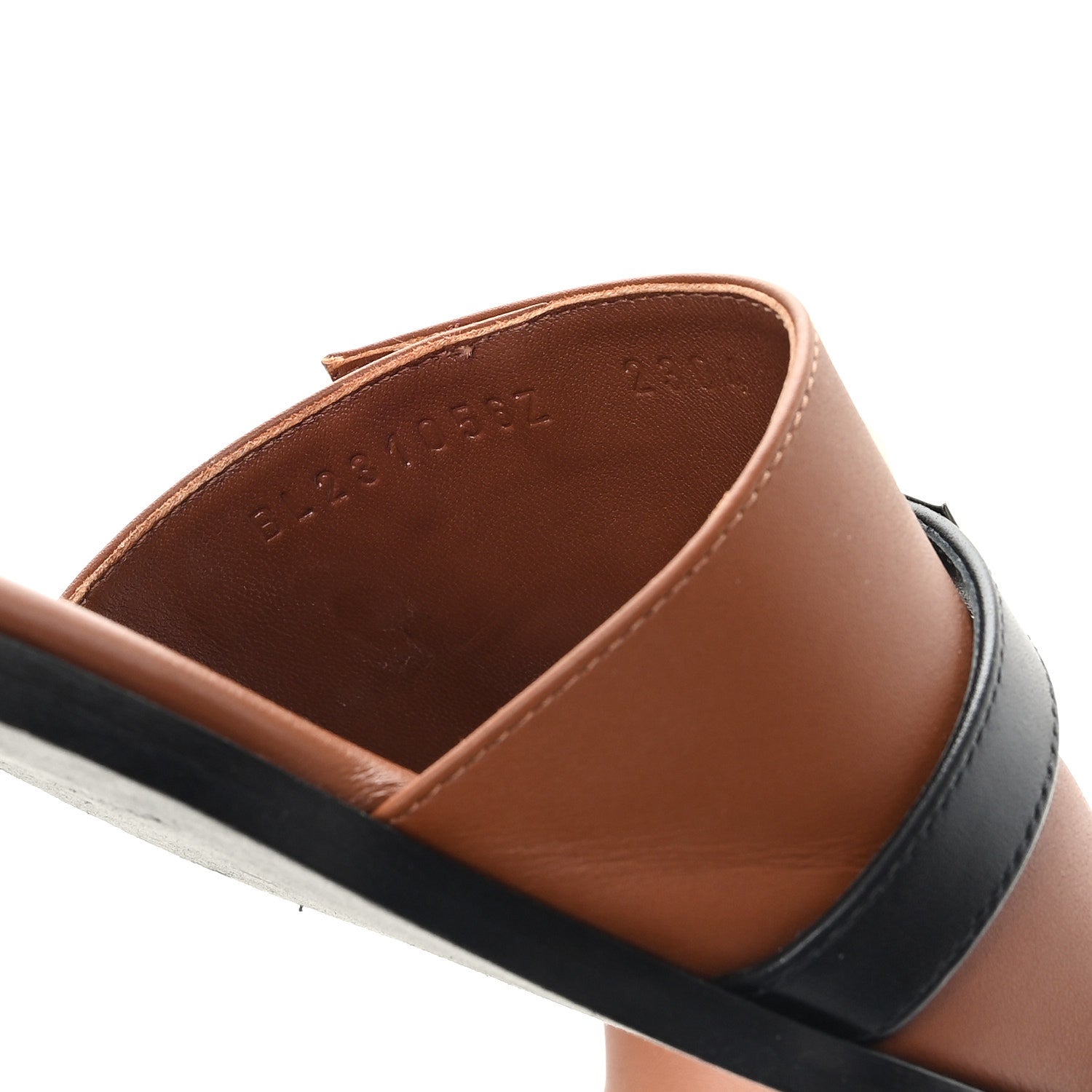 Hermes Calfskin Giulia Sandals 36 Naturel Black 9 of 10