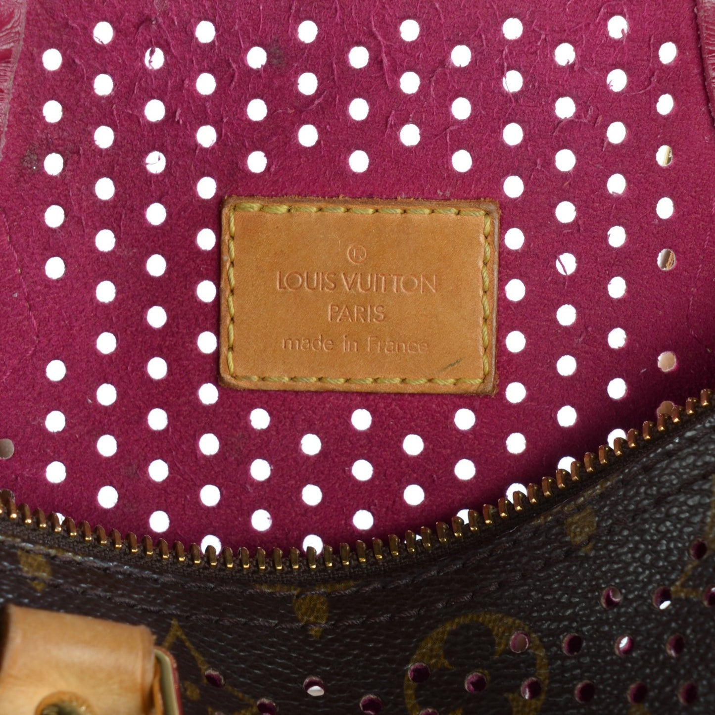 Monogram Perforated Speedy 30 Fuchsia