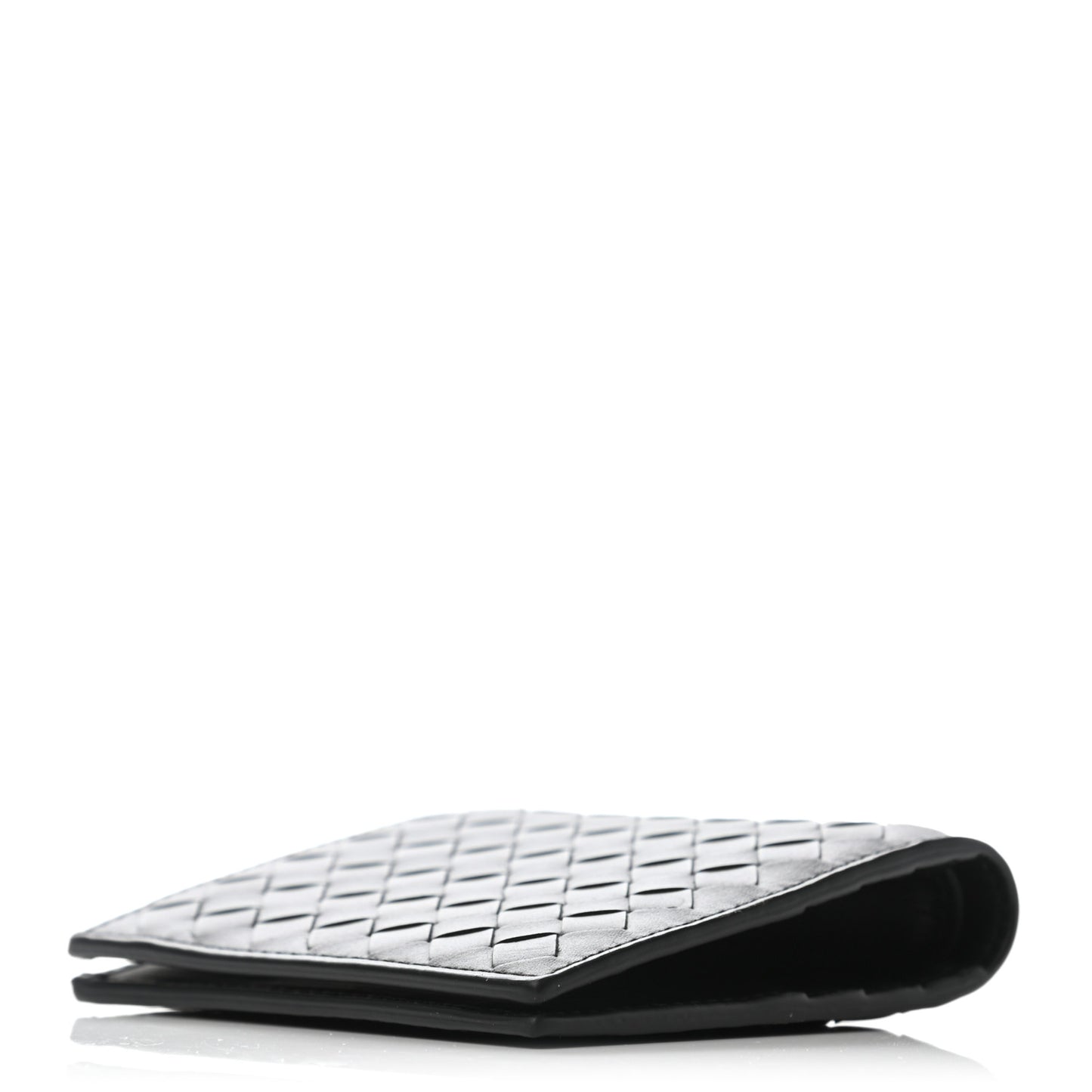 Nappa Intrecciato Bi-Fold Card Holder Black