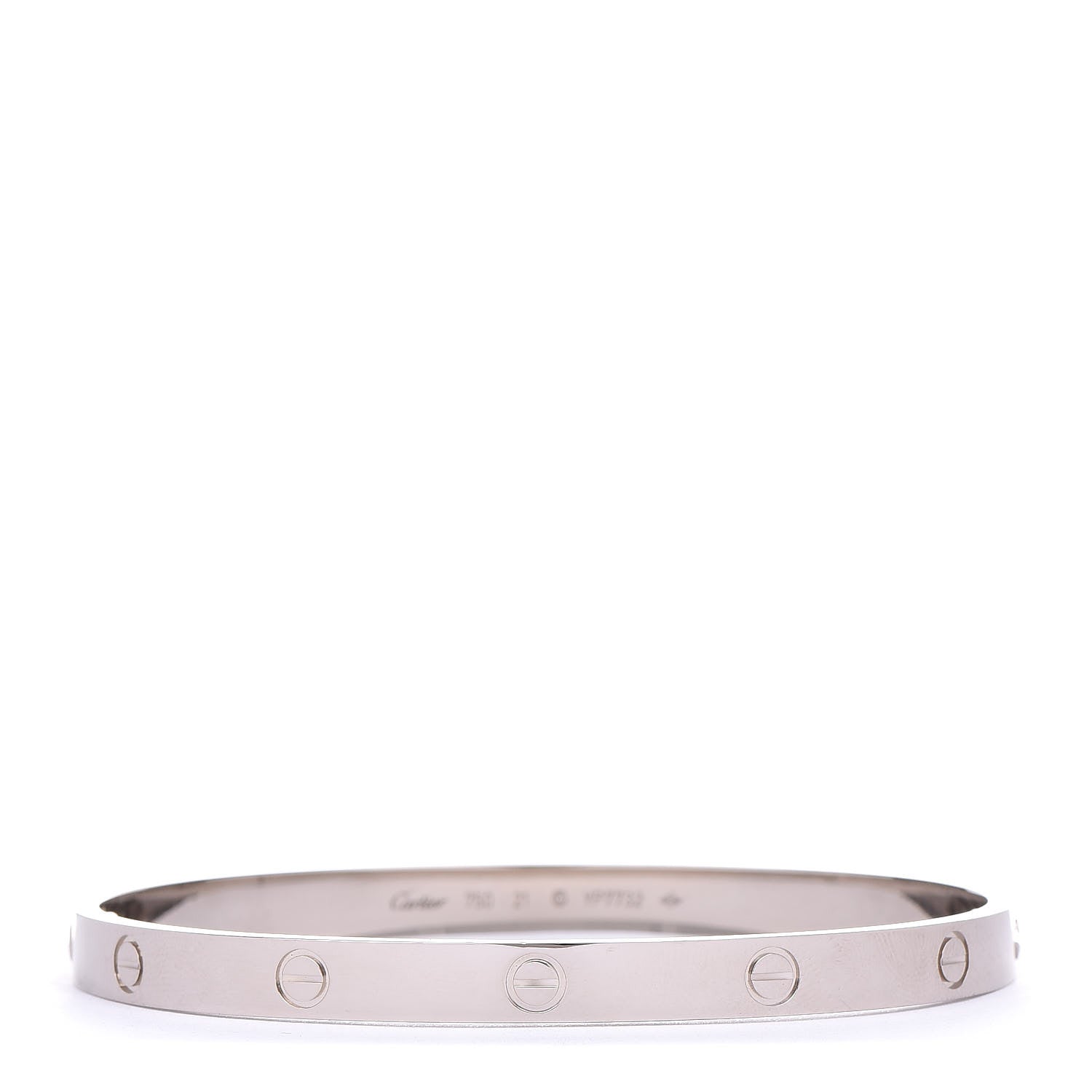 Cartier 18K White Gold LOVE Bracelet 21 1 of 7