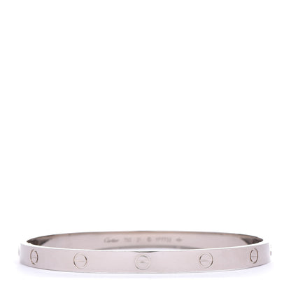 Cartier 18K White Gold LOVE Bracelet 21 1 of 7