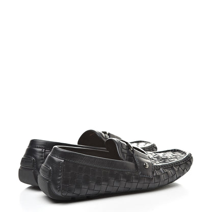 Louis Vuitton Calfskin Woven Mens Monte Carlo Loafers 6.5 Marine 4 of 11