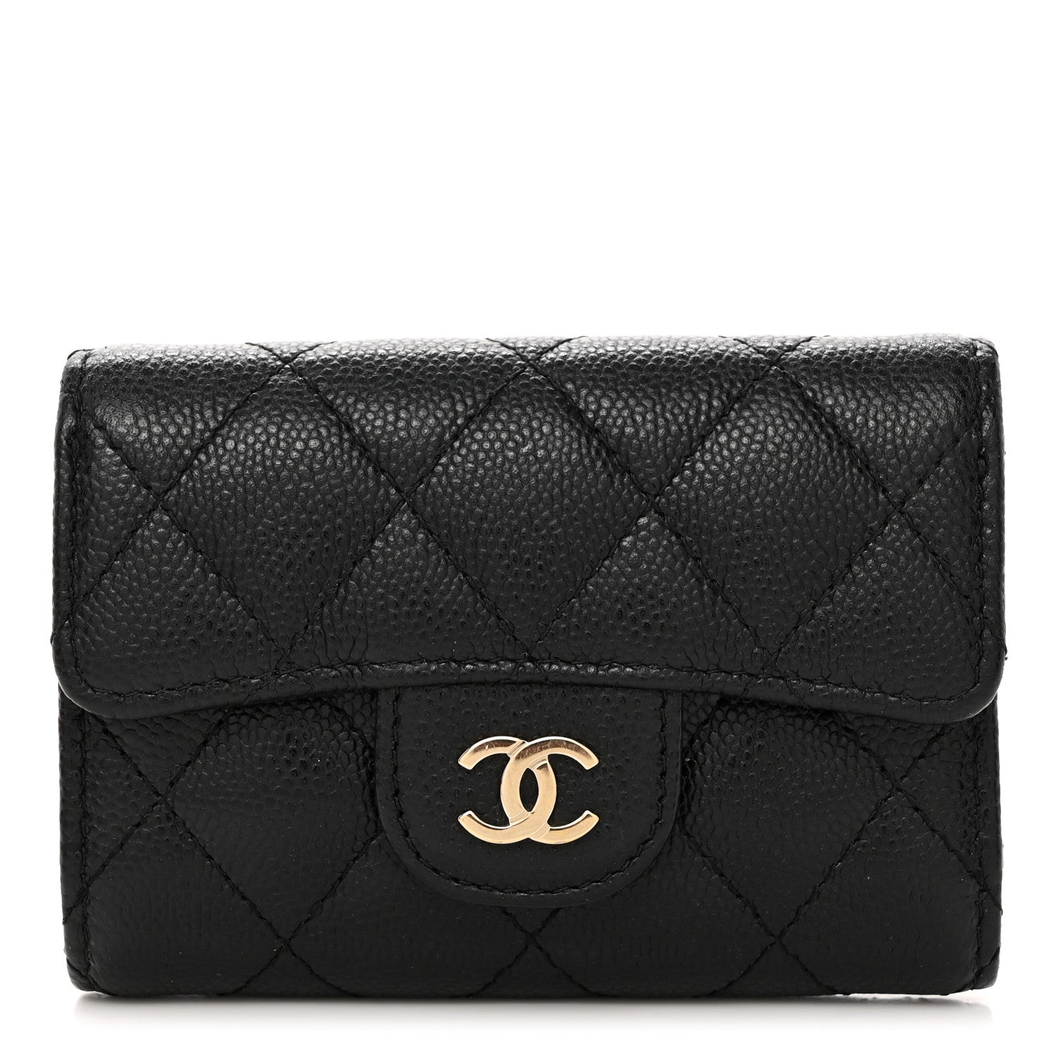 Chanel Caviar Quilted Classic 4 Key Holder Wallet Black 1 of 9