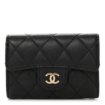 Chanel Caviar Quilted Classic 4 Key Holder Wallet Black 1 of 9