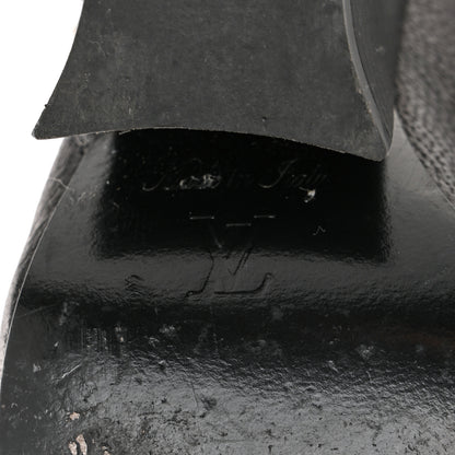 Louis Vuitton Calfskin Monogram Patti Wedge Half Boots 37 Black 12 of 18